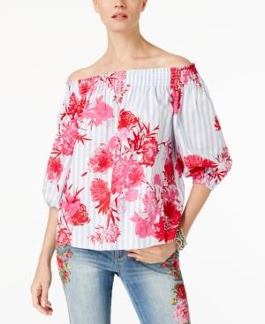 I.n.c. Cotton Off-the-shoulder Top, Created For Macy's