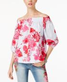I.n.c. Cotton Off-the-shoulder Top, Created For Macy's