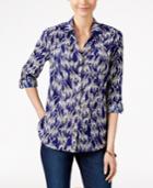 Charter Club Giraffe-print Shirt, Only At Macy's