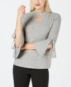 Bcx Juniors' Bell-sleeve Keyhole Top