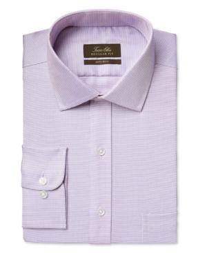 Tasso Elba Men's Classic-fit Non-iron Lavender Houndstooth Dress Shirt, Created For Macy's