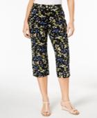 Karen Scott Floral-print Capri Pants, Created For Macy's