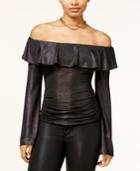 Bcx Juniors' Off-the-shoulder Flounce Sweater