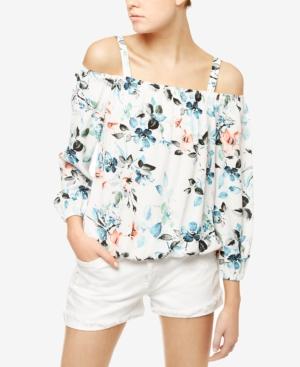 Sanctuary Tori Floral-print Off-the-shoulder Top