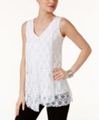 Alfani Burnout-print Top, Only At Macy's