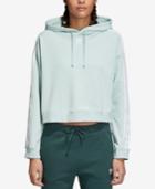 Adidas Cropped Cotton Hoodie