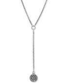 Lucky Brand Silver-tone Disc Lariat Necklace