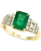 Effy Emerald (2-1/5 Ct. T.w.) & Diamond (1/3 Ct. T.w.) Ring In 14k Gold