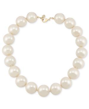 Carolee Necklace, 12k Gold-plated Imitation Pearl Statement Necklace