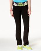 Material Girl Active Juniors' Printed-waist Yoga Pants, Only At Macy's