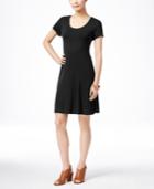 Style & Co Short-sleeve A-line Dress, Only At Macy's