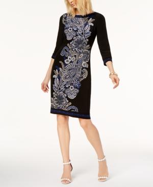 I.n.c. Printed Sheath Dress, Created For Macy's