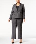 Le Suit Plus Size Shawl-collar Pantsuit
