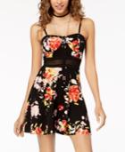 Material Girl Juniors' Mesh-inset Fit & Flare Dress, Created For Macy's