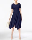 Eci Striped A-line Handkerchief-hem Dress