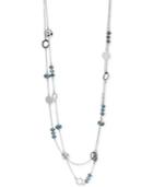 Kenneth Cole New York Silver-tone Faceted Bead Two-row Long Necklace