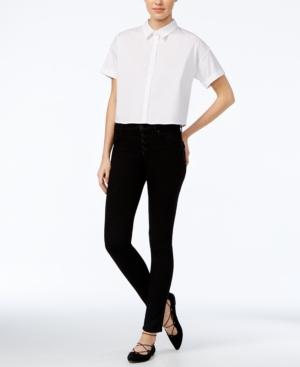 Hudson Jeans Ciara Button-fly Black Wash Skinny Jeans