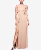 Fame And Partners Georgette High-slit Maxi Dress