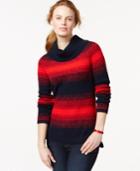 Tommy Hilfiger Cowl-neck Ombre-striped Sweater