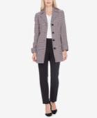 Tahari Asl Four-button Houndstooth Topper Jacket