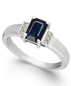 Sapphire (1-1/6 Ct. T.w.) & Diamond Accent Ring In 14k White Gold