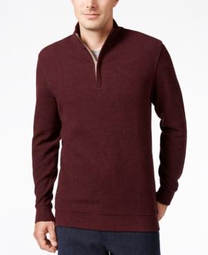 Tasso Elba Men's Textured Quarter-zip Sweater, Only At Macy's