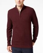 Tasso Elba Men's Textured Quarter-zip Sweater, Only At Macy's