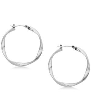 Lucky Brand Twisted 1-1/4 Hoop Earrings