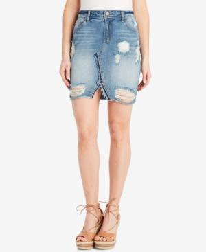 Jessica Simpson Adorn Ripped Denim Skirt