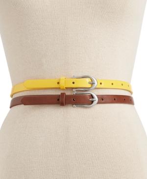 Style & Co. Patent Skinny Belt Set, Only At Macy's