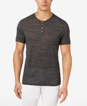 Inc International Concepts Men's Distressed Heathered Henley, Created For Macy's