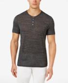 Inc International Concepts Men's Distressed Heathered Henley, Created For Macy's