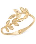 Inc International Concepts Gold-tone Vine Leaf Hinged Bangle Bracelet, Created For Macy's