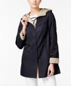 Jones New York Two-tone Hooded Raincoat