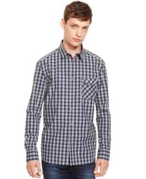 Kenneth Cole New York Heather Check Long-sleeve Shirt