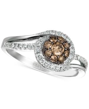Le Vian Chocolatier Diamond Swirl Ring (1/2 Ct. T.w.) In 14k White Gold