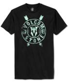Volcom Men's Iron Brand Graphic-print Logo T-shirt