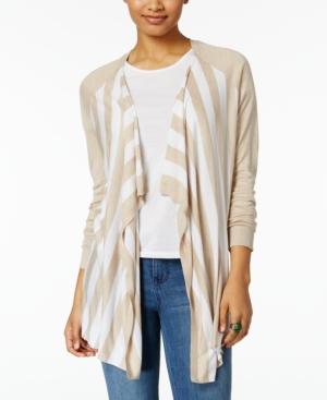G.h. Bass & Co. Striped Open-front Cardigan