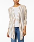 G.h. Bass & Co. Striped Open-front Cardigan