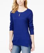 Maison Jules Button-trim Sweater, Only At Macy's