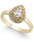 Charter Club Gold-tone Teardrop Crystal Pave Ring, Only At Macy's