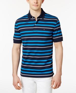 Tommy Hilfiger Men's Trenton Interlock Striped Cotton Polo