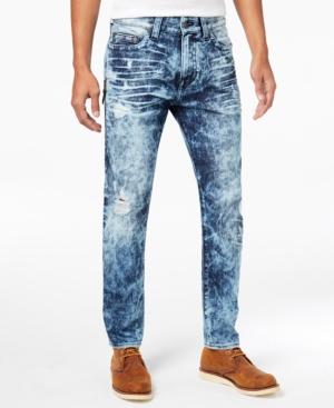 True Religion Men's Mick Slouchy Skinny-fit Stretch Destroyed Jeans