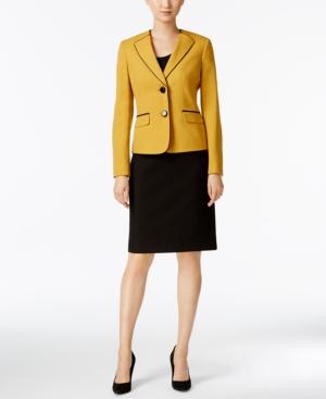 Le Suit Glazed Melange Skirt Suit