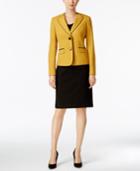 Le Suit Glazed Melange Skirt Suit
