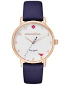 Kate Spade New York Women's Navy Leather Strap Watch 34mm Ksw1041ksw1040