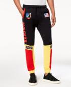 Reason Men's Explorer Colorblocked Logo-print Patch Joggers