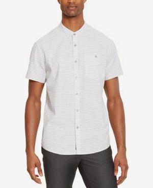 Kenneth Cole Reaction Men's Striped Band Collar Shirt