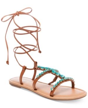 Madden Girl Kalipsoo Lace-up Embellished Sandals Women's Shoes