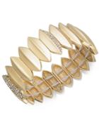 Inc International Concepts Gold-tone Pave Leaf Stretch Bracelet, Created For Macy's